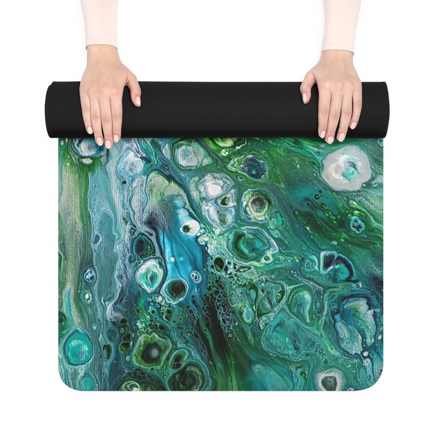 "Sea Maiden" Rubber-backed Yoga Mat