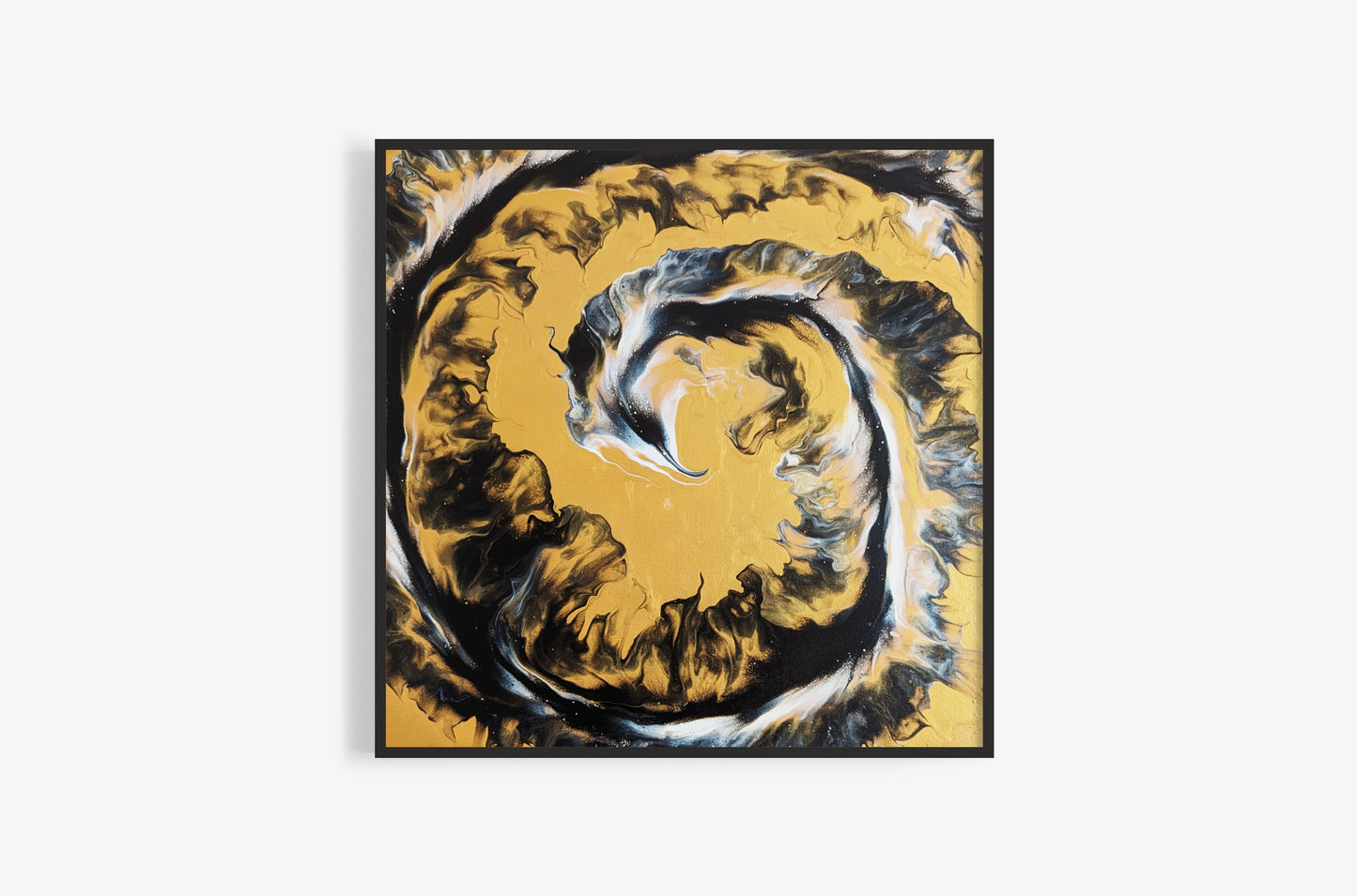 original acrylic fluid artwork named Barlye, Wheat, & Rye 18x18in