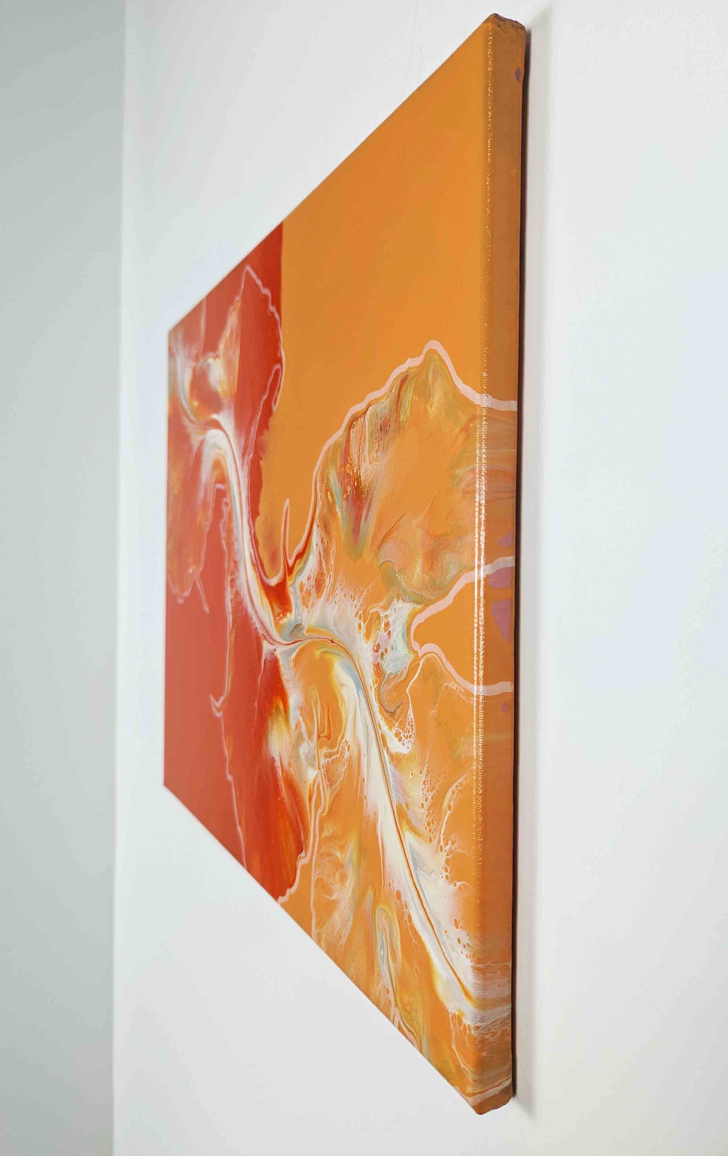 original acrylic fluid artwork named Cross The Line 16x20in