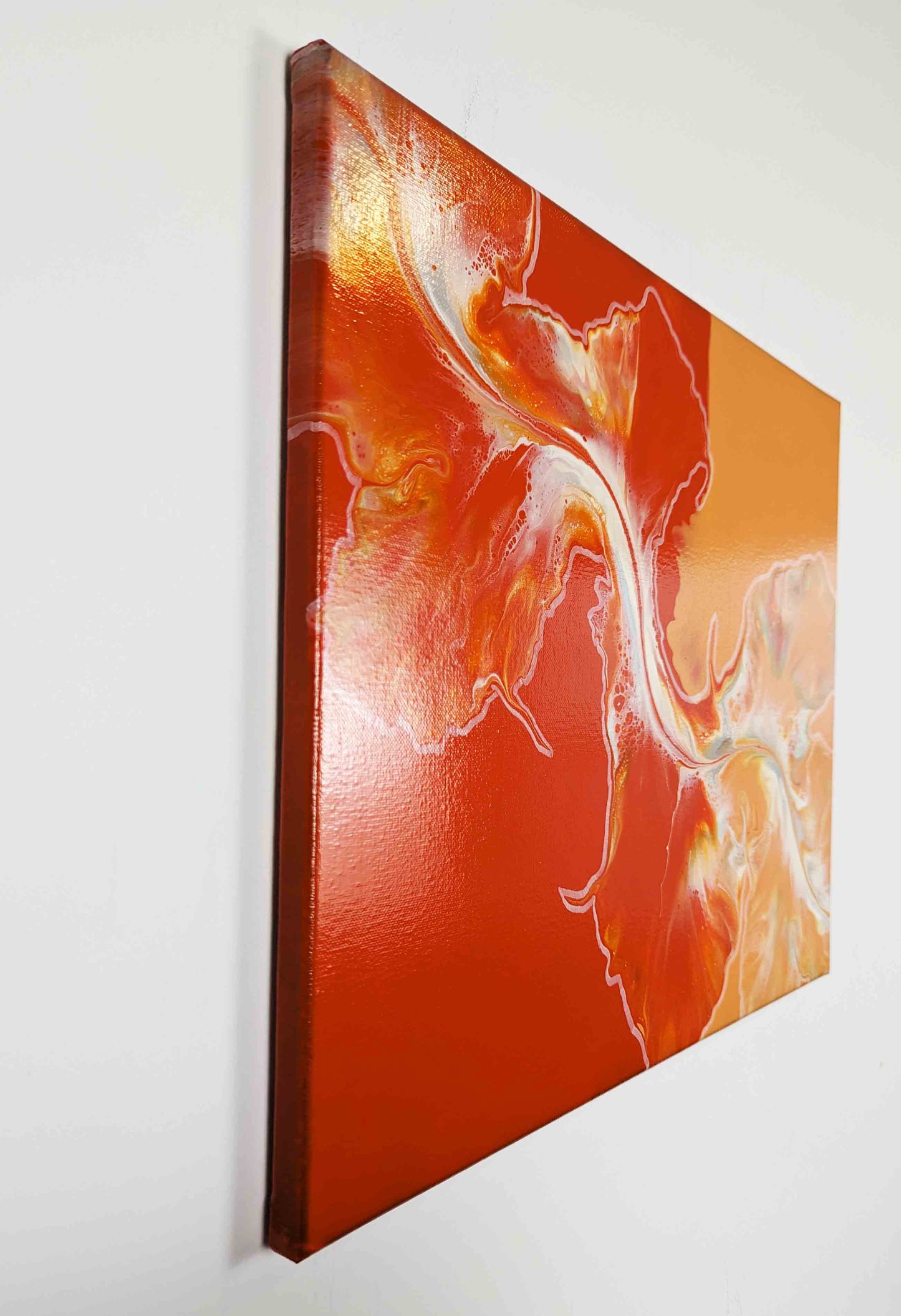 original acrylic fluid artwork named Cross The Line 16x20in