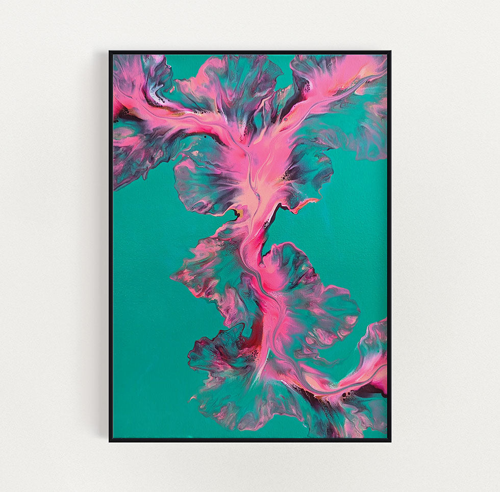original acrylic fluid artwork named Dancing Queen 16x20in