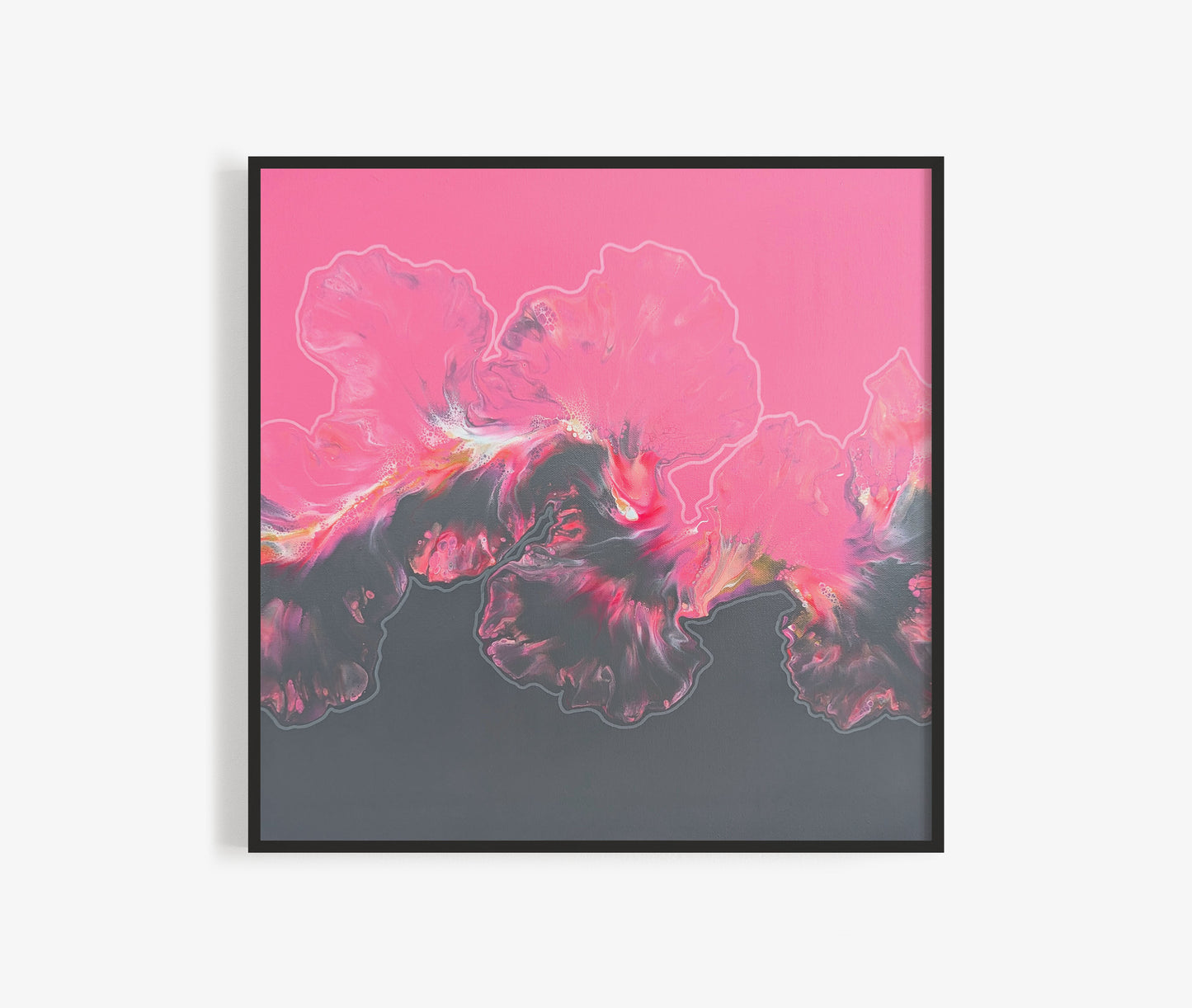original acrylic fluid artwork named In My Bliss 20x20in