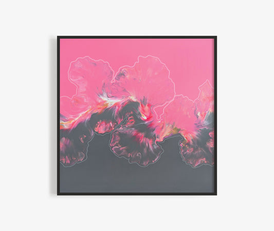 original acrylic fluid artwork named In My Bliss 20x20in