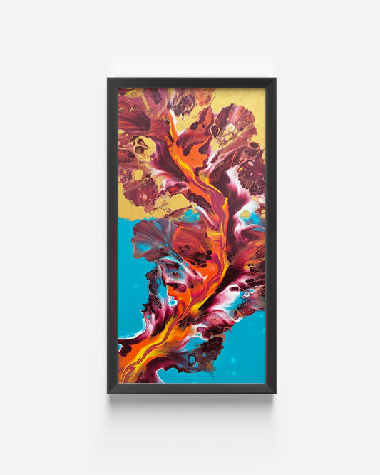 "Let it Burn" - Original Fluid Art Painting
