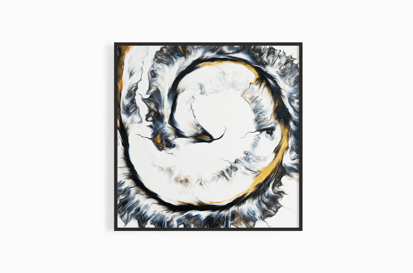 original acrylic fluid artwork named Whiskey On Ice 18x18in