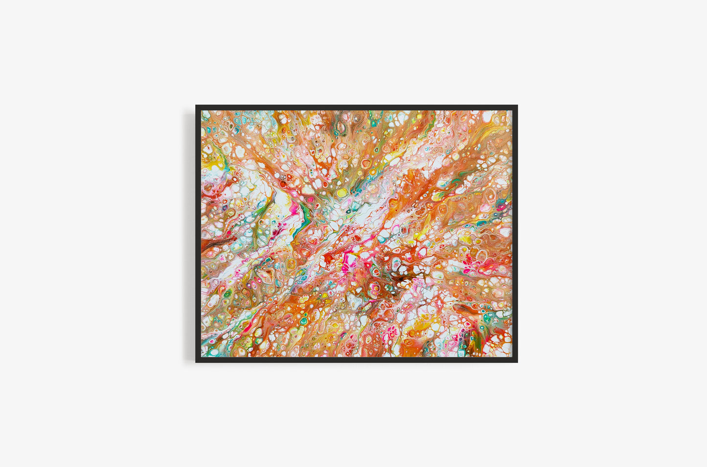 original acrylic fluid artwork named Wild Flower Fairy 16x20in