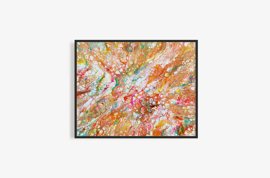 original acrylic fluid artwork named Wild Flower Fairy 16x20in