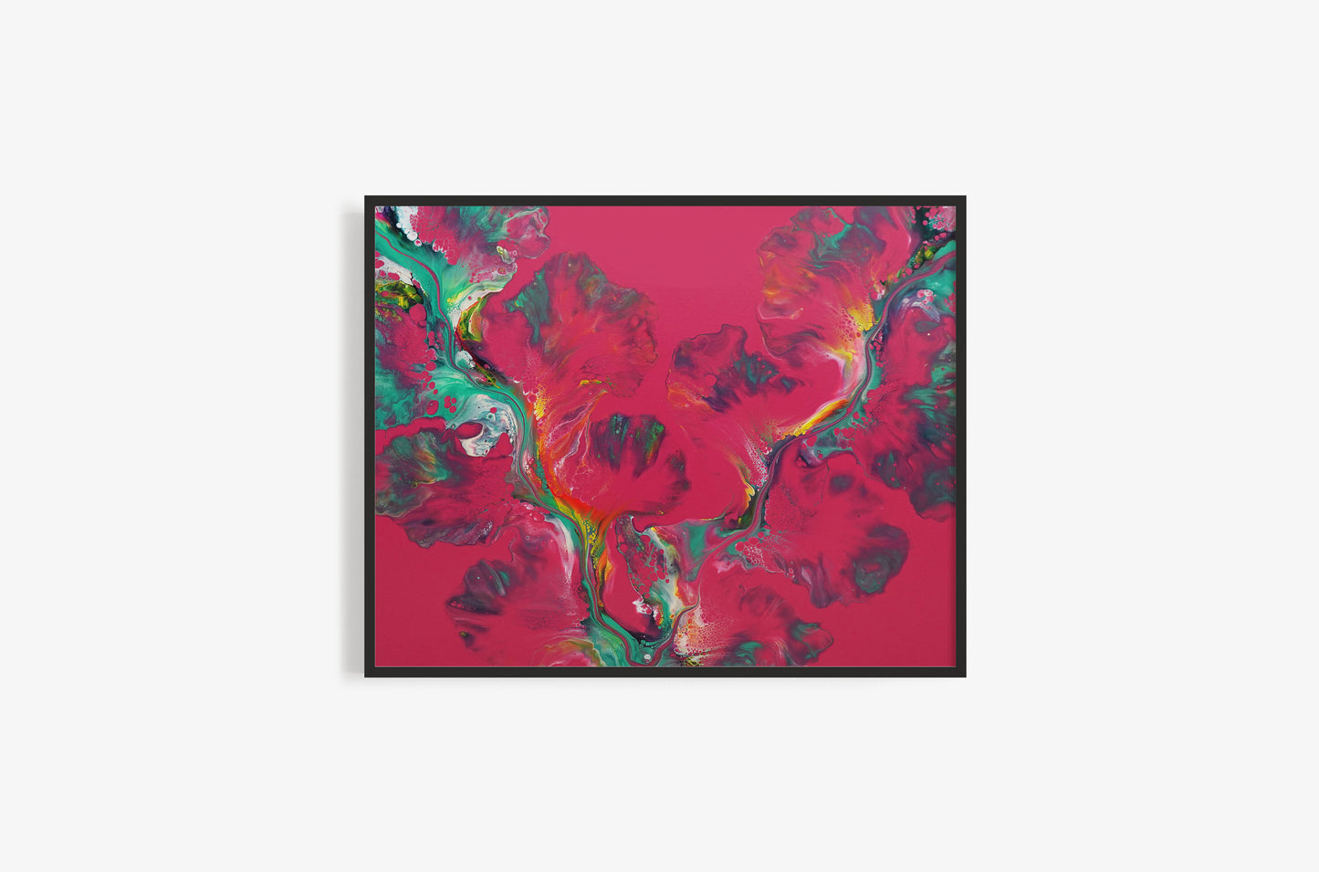 original acrylic fluid artwork named Wild Imagination 18x24in