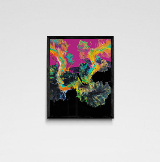 original acrylic fluid artwork named Wild Thing 16x20in
