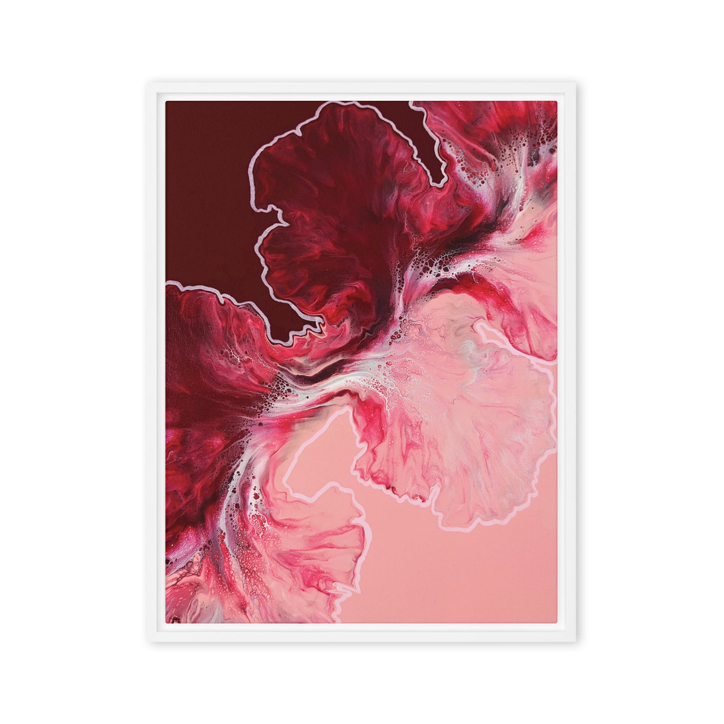 "Hold The Line" - Acrylic Fluid Art Canvas Print