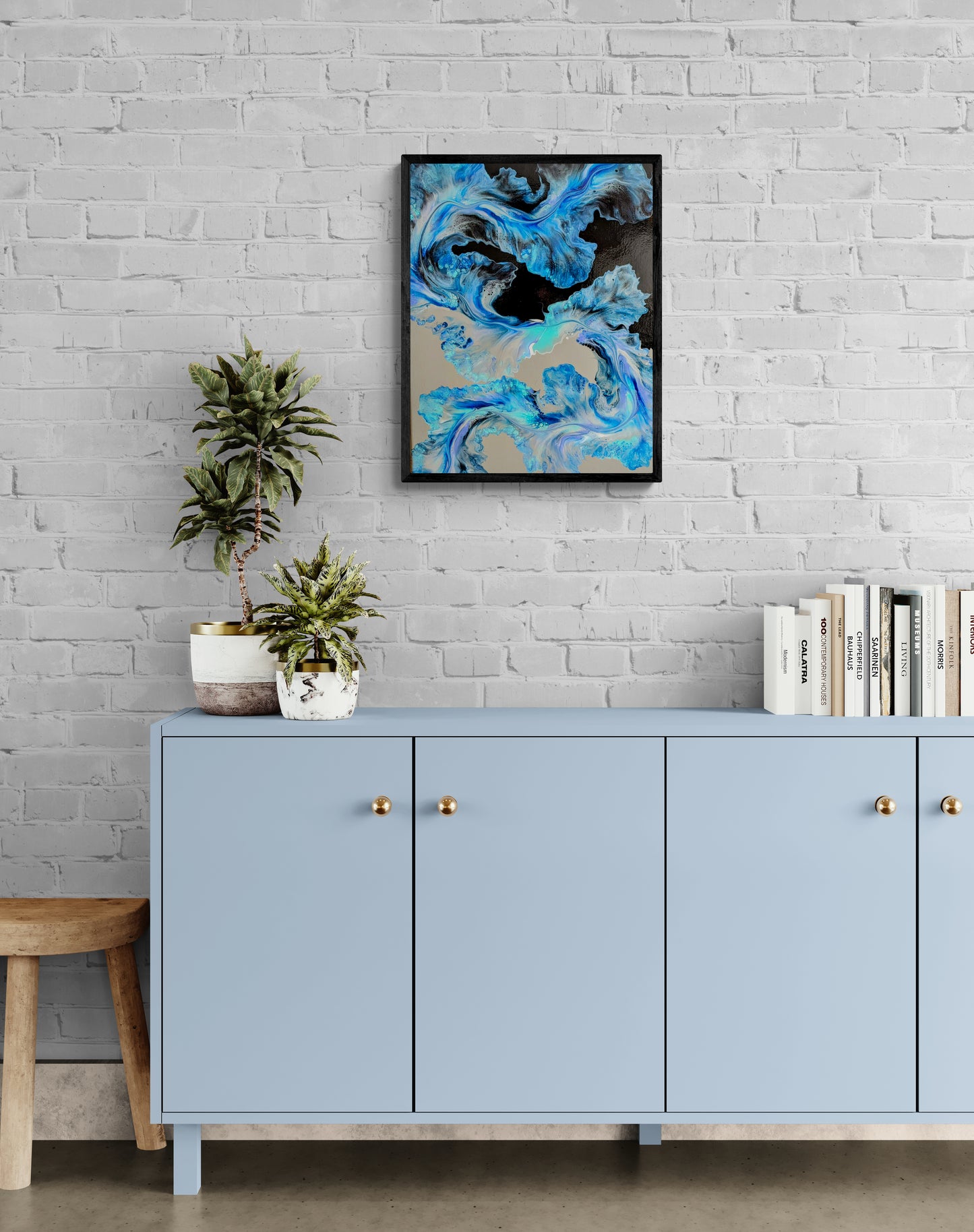 It Comes In Waves - Original Fluid Art Painting