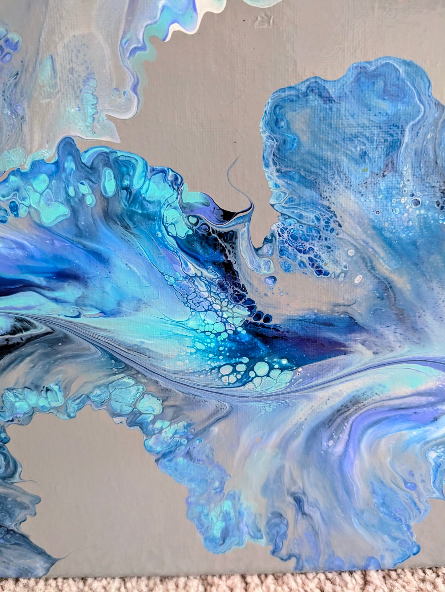 It Comes In Waves - Original Fluid Art Painting