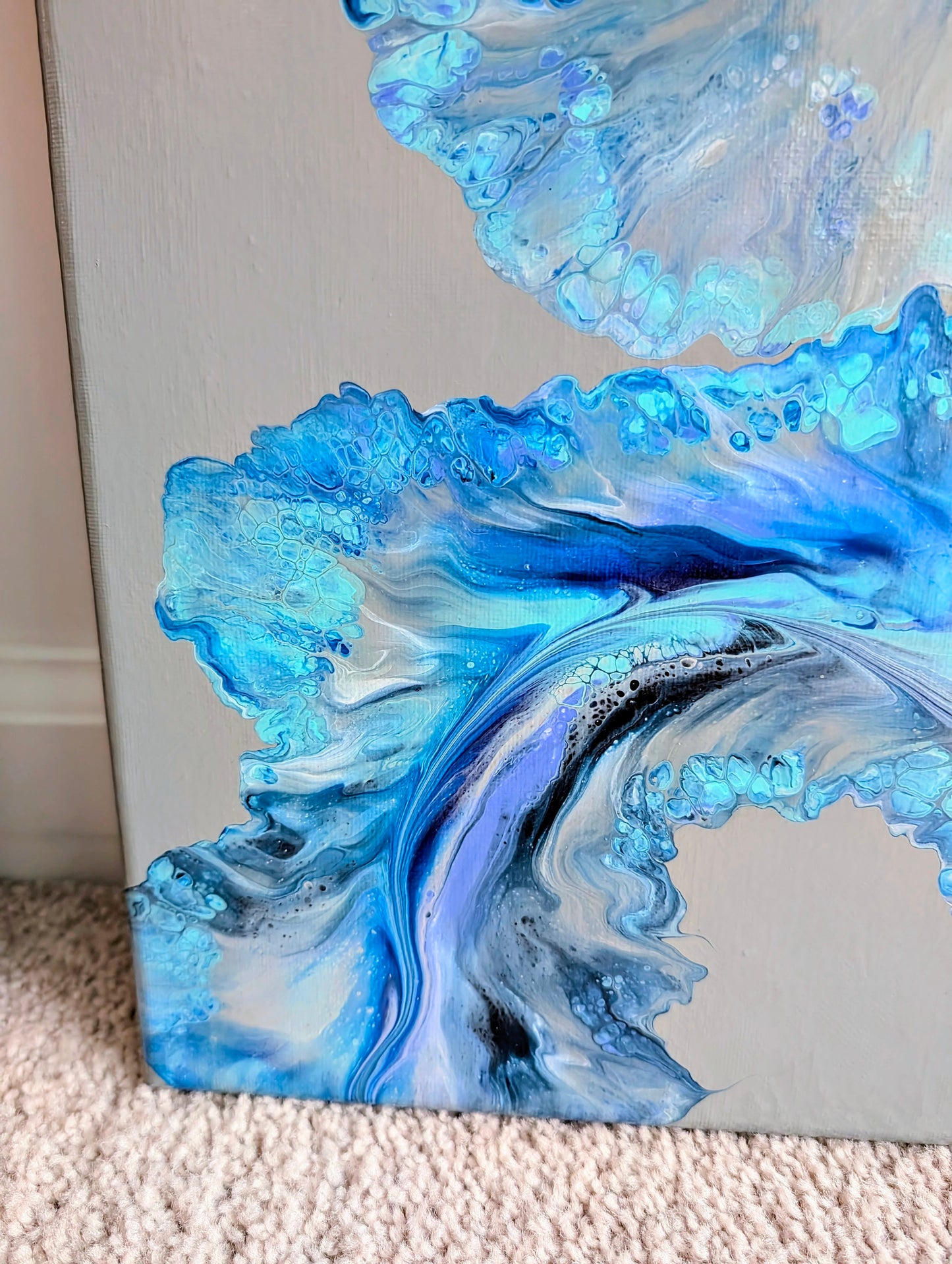 It Comes In Waves - Original Fluid Art Painting