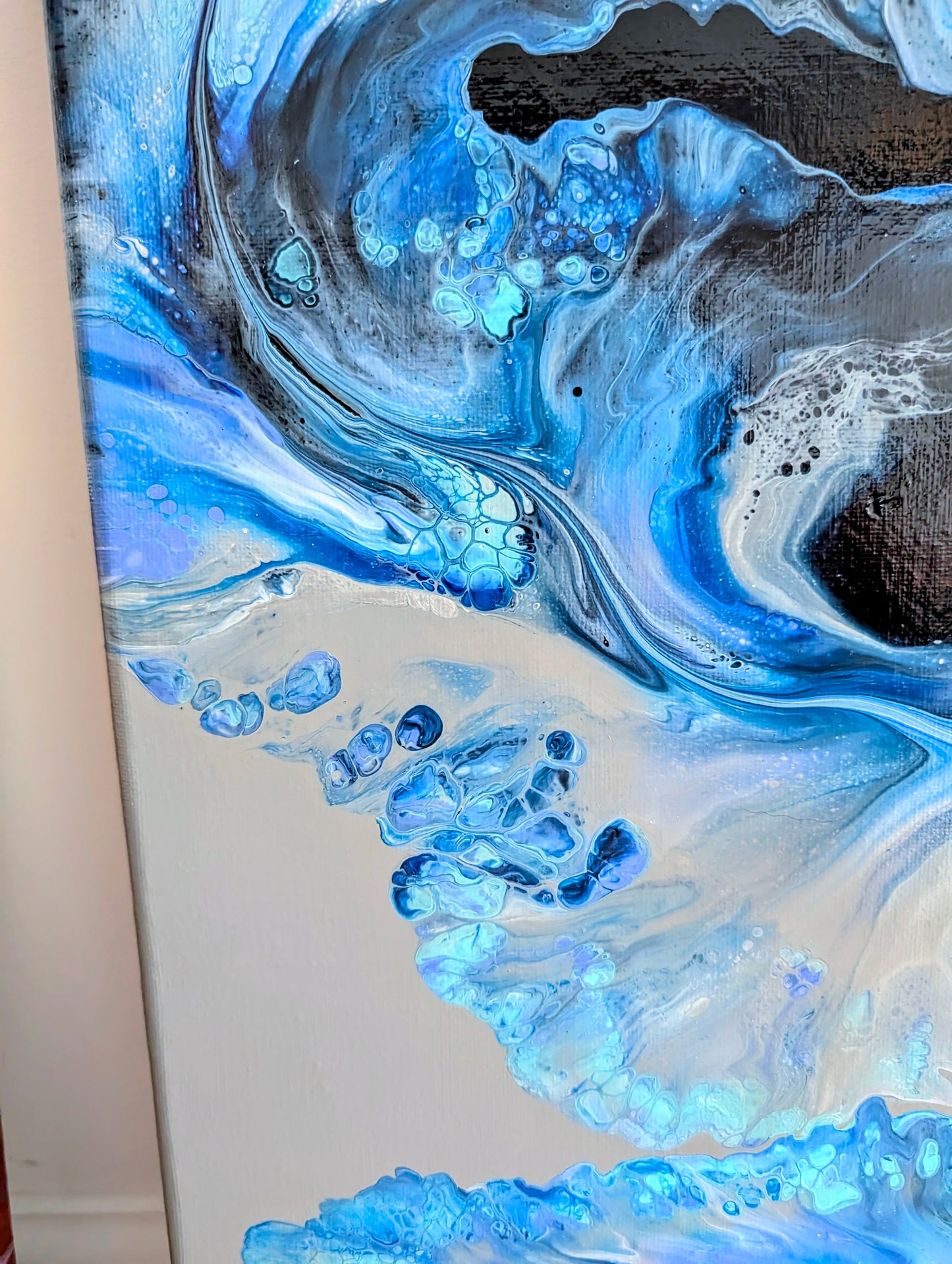 It Comes In Waves - Original Fluid Art Painting