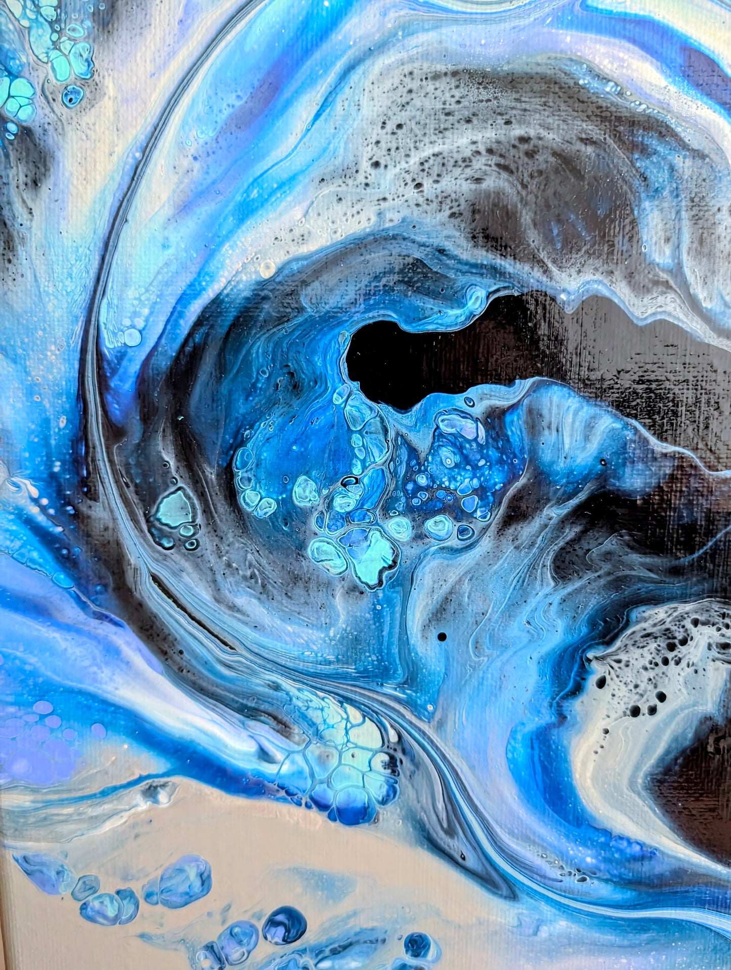 It Comes In Waves - Original Fluid Art Painting