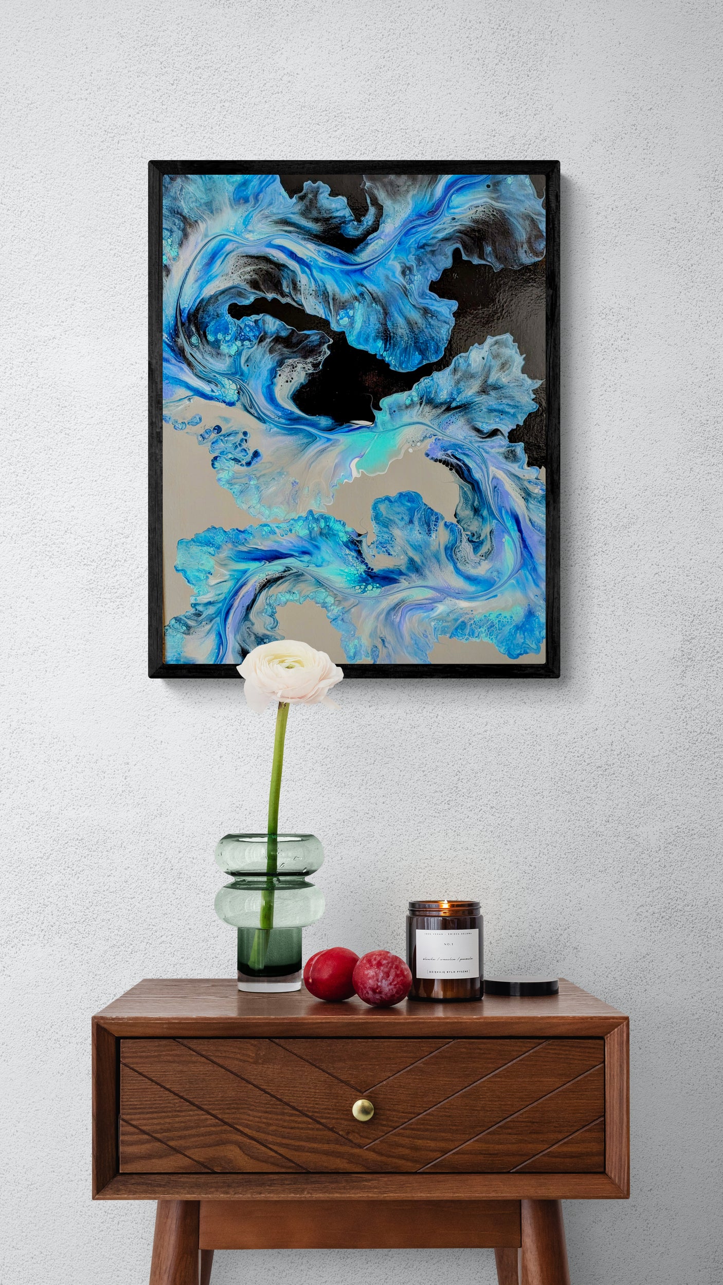 It Comes In Waves - Original Fluid Art Painting
