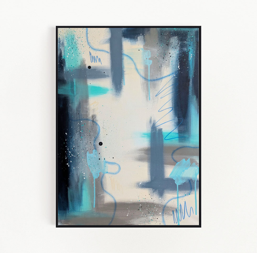 The Oscillation | Blue Abstract Original Painting