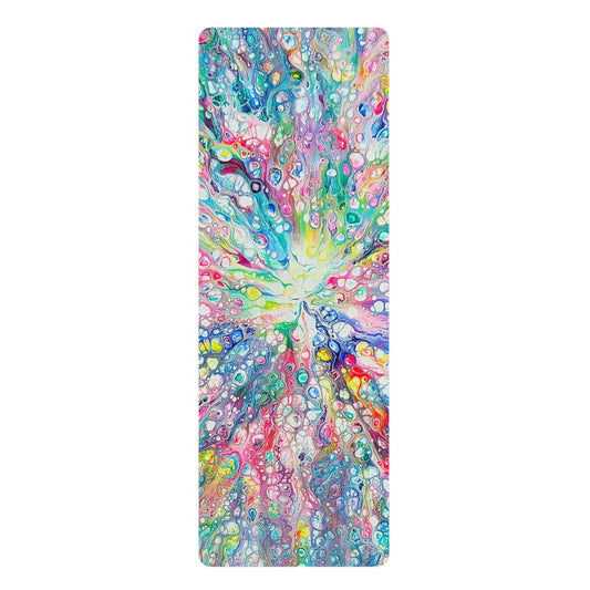 "Rainbow Dragon" Rubber-backed Yoga Mat
