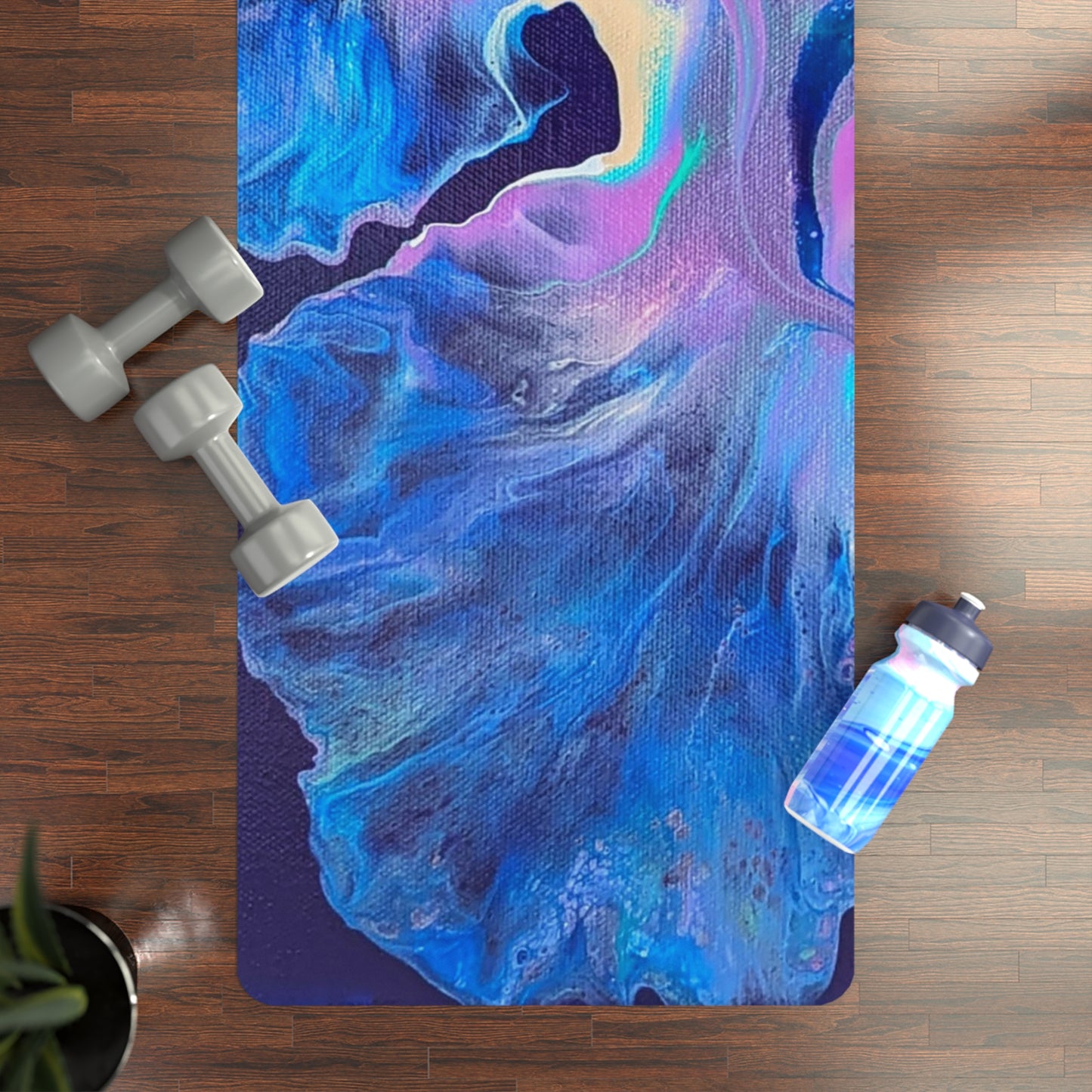 "Bioluminescence" Rubber-backed Yoga Mat