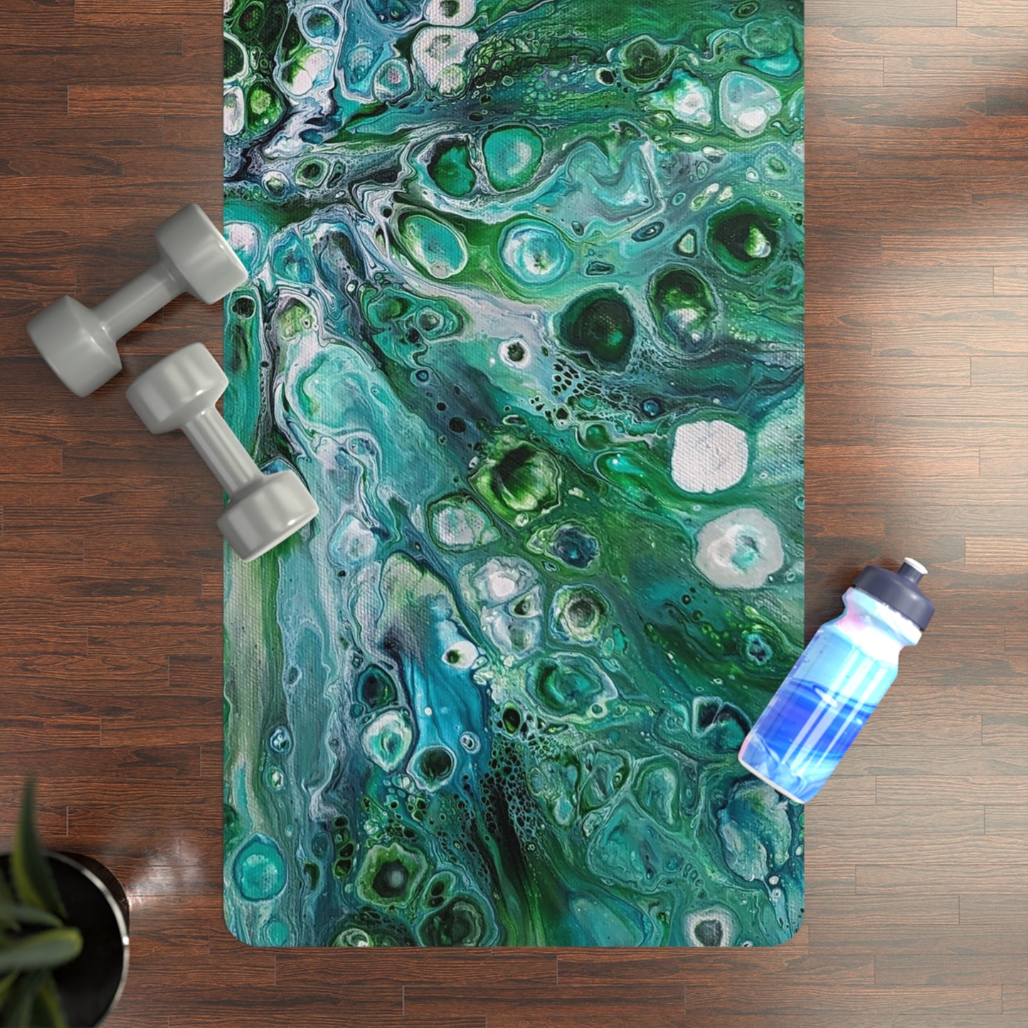 "Sea Maiden" Rubber-backed Yoga Mat