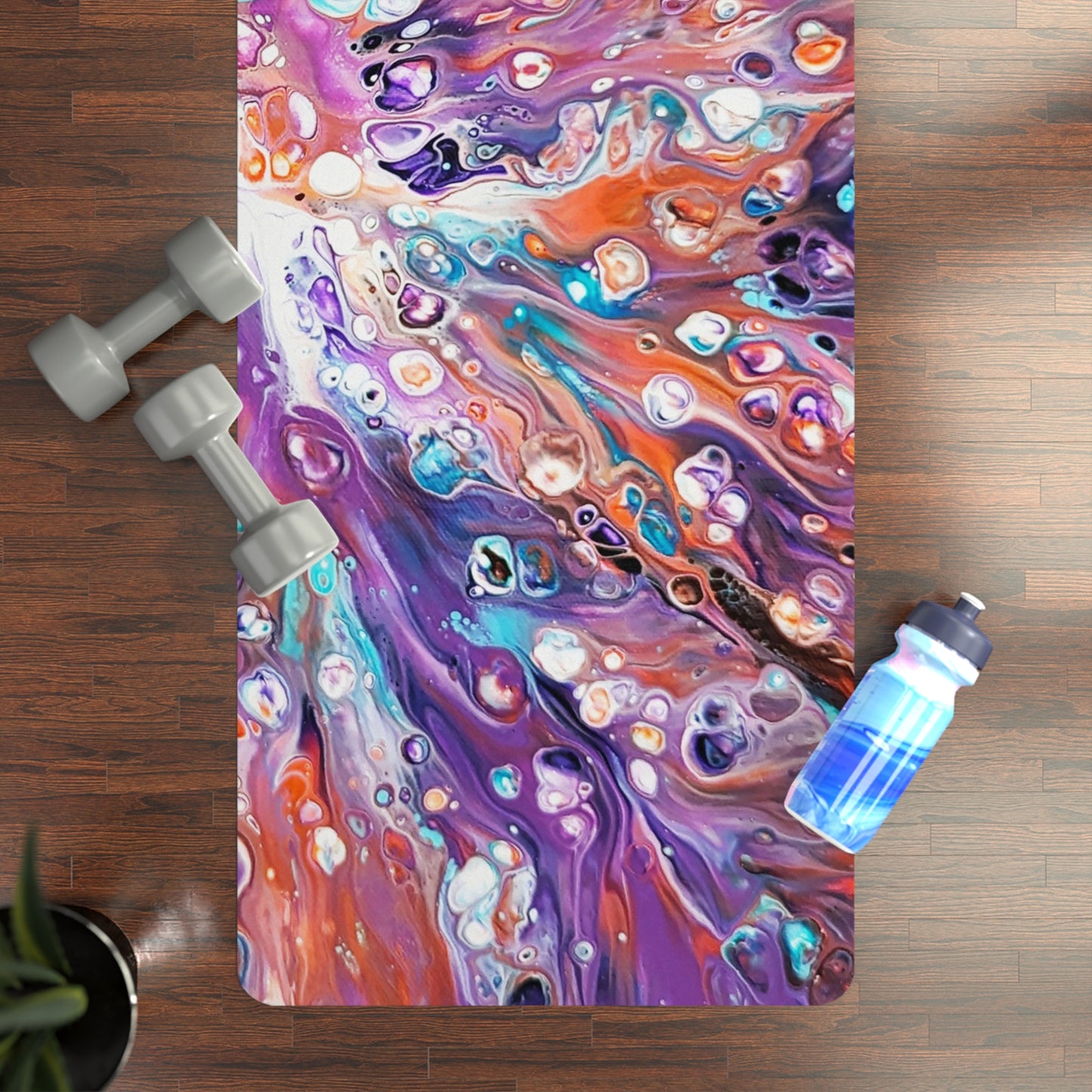 "Elusive Kitsune" Rubber-backed Yoga Mat