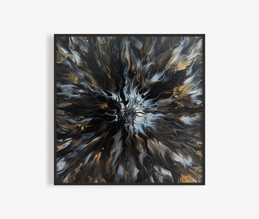 original acrylic fluid artwork named Allure 12x12in