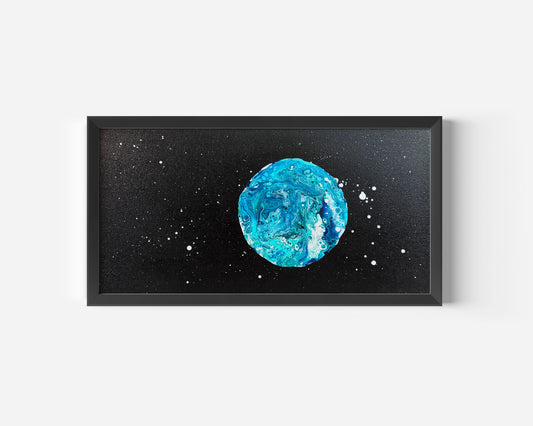 "Blue Moon" - Original Canvas Painting - 10x20in