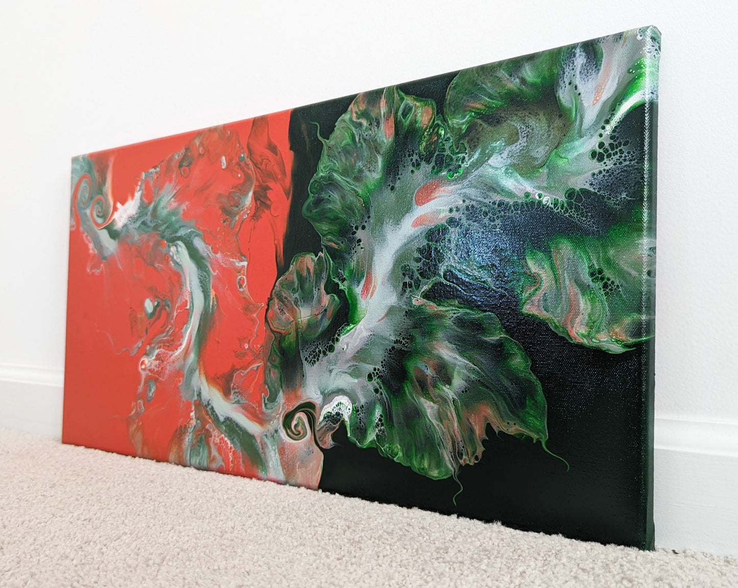 "Celtic Dragon" - Original Canvas Painting - 12x24in