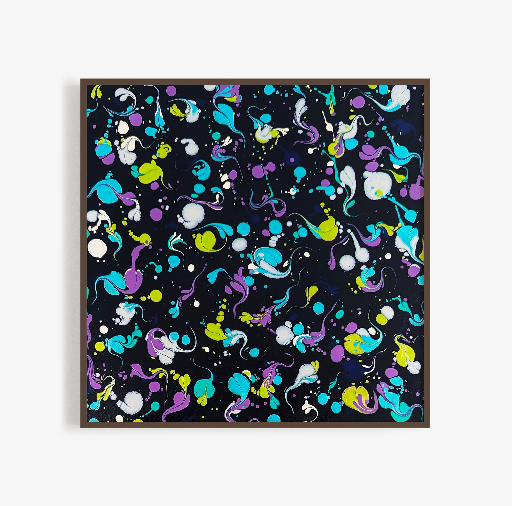 original acrylic fluid artwork named Cooler Months 12x12in