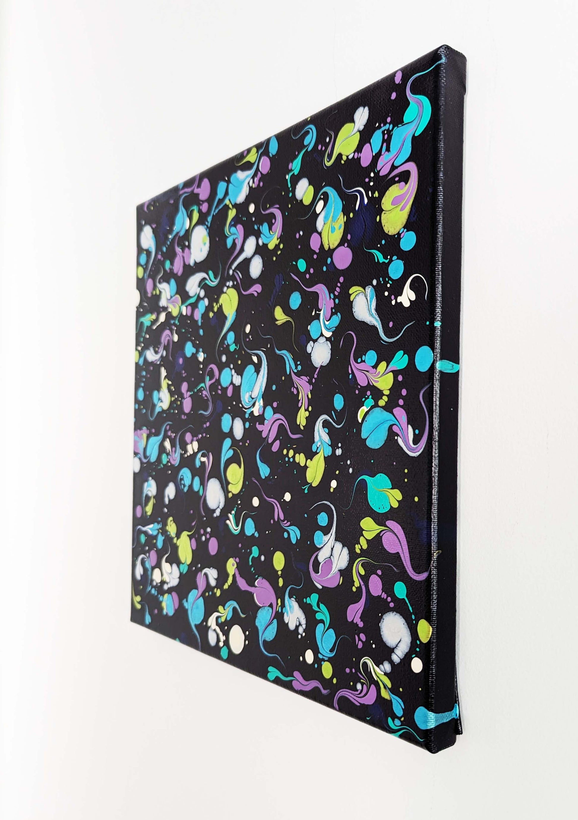 original acrylic fluid artwork named Cooler Months 12x12in