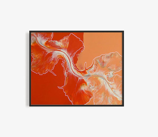 original acrylic fluid artwork named Cross The Line 16x20in