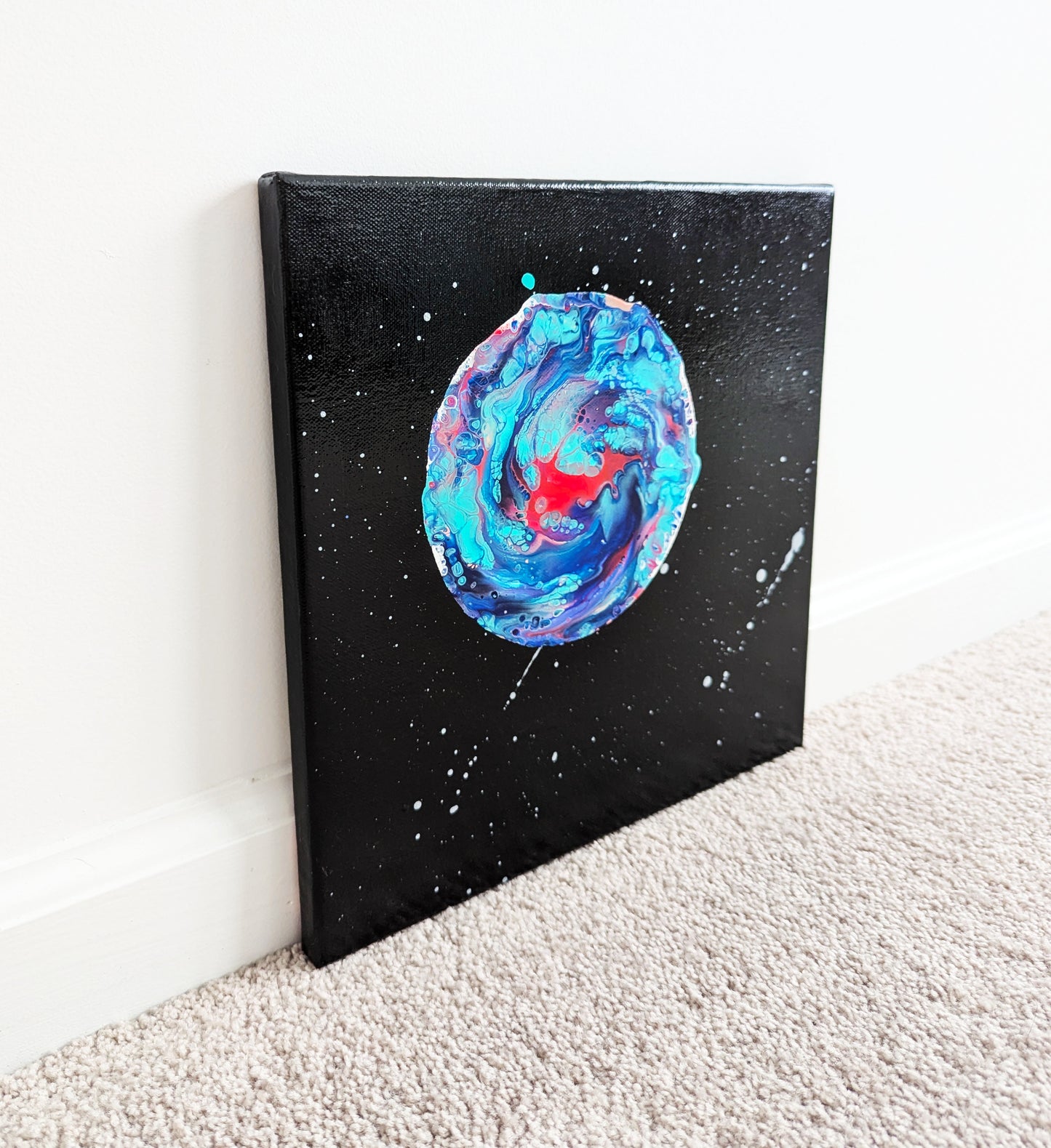 "Her Majesty The Moon" - Original Canvas Painting - 12x12 in