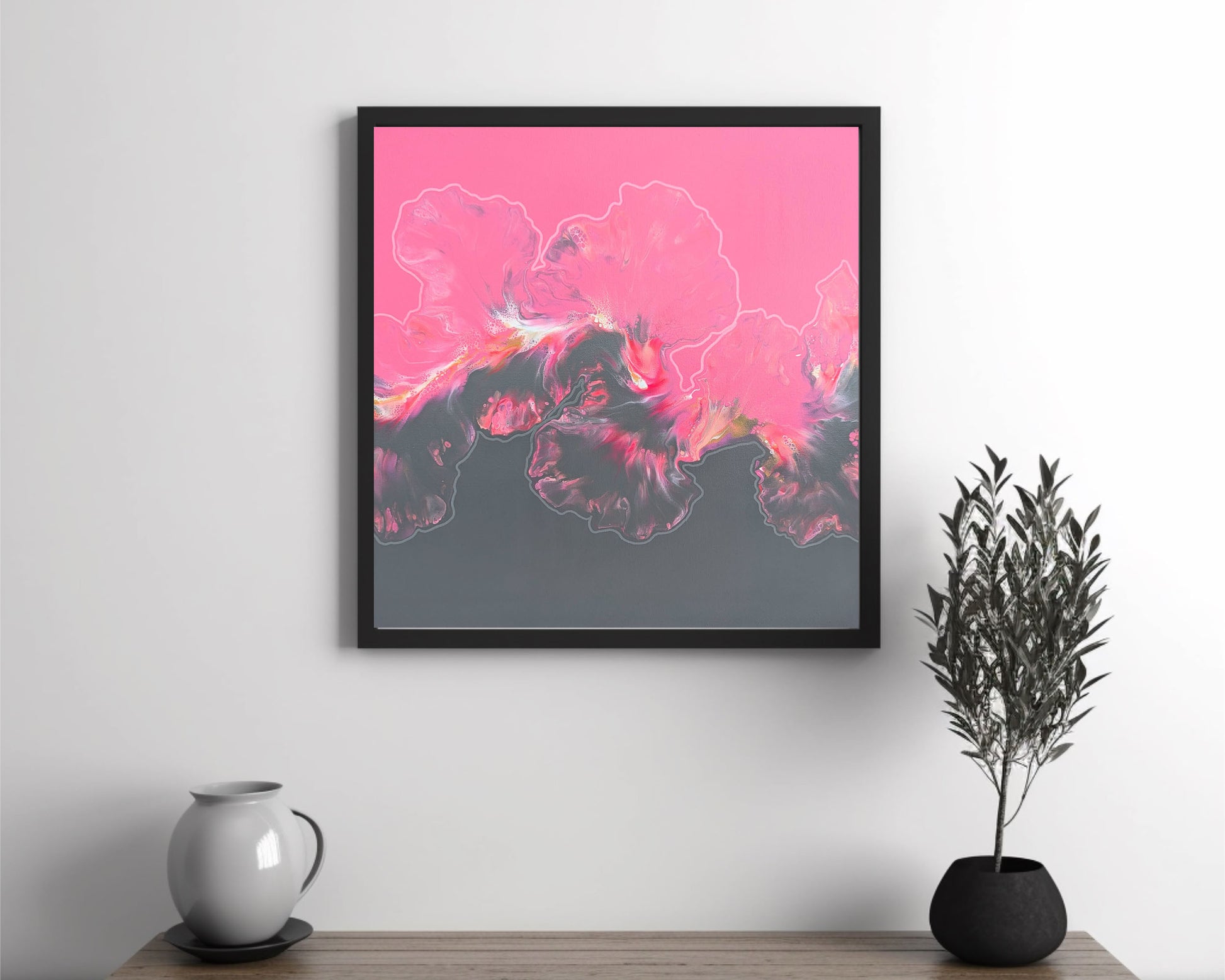 original acrylic fluid artwork named In My Bliss 20x20in