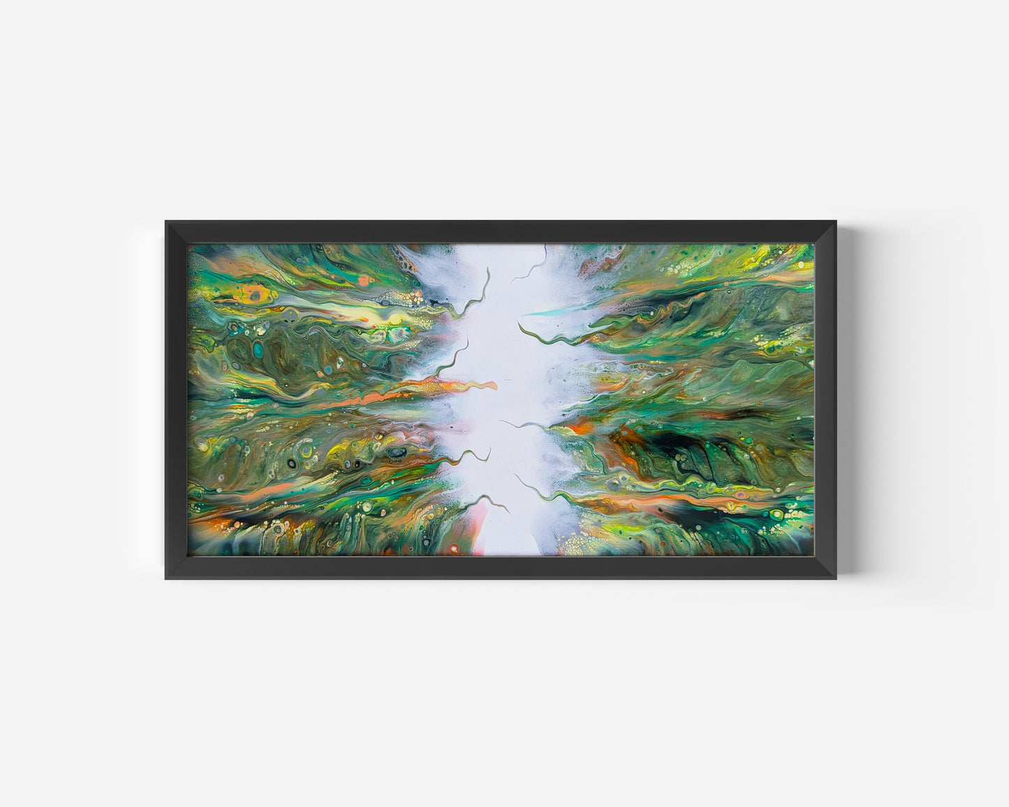 original acrylic fluid artwork named Lush 10x20in