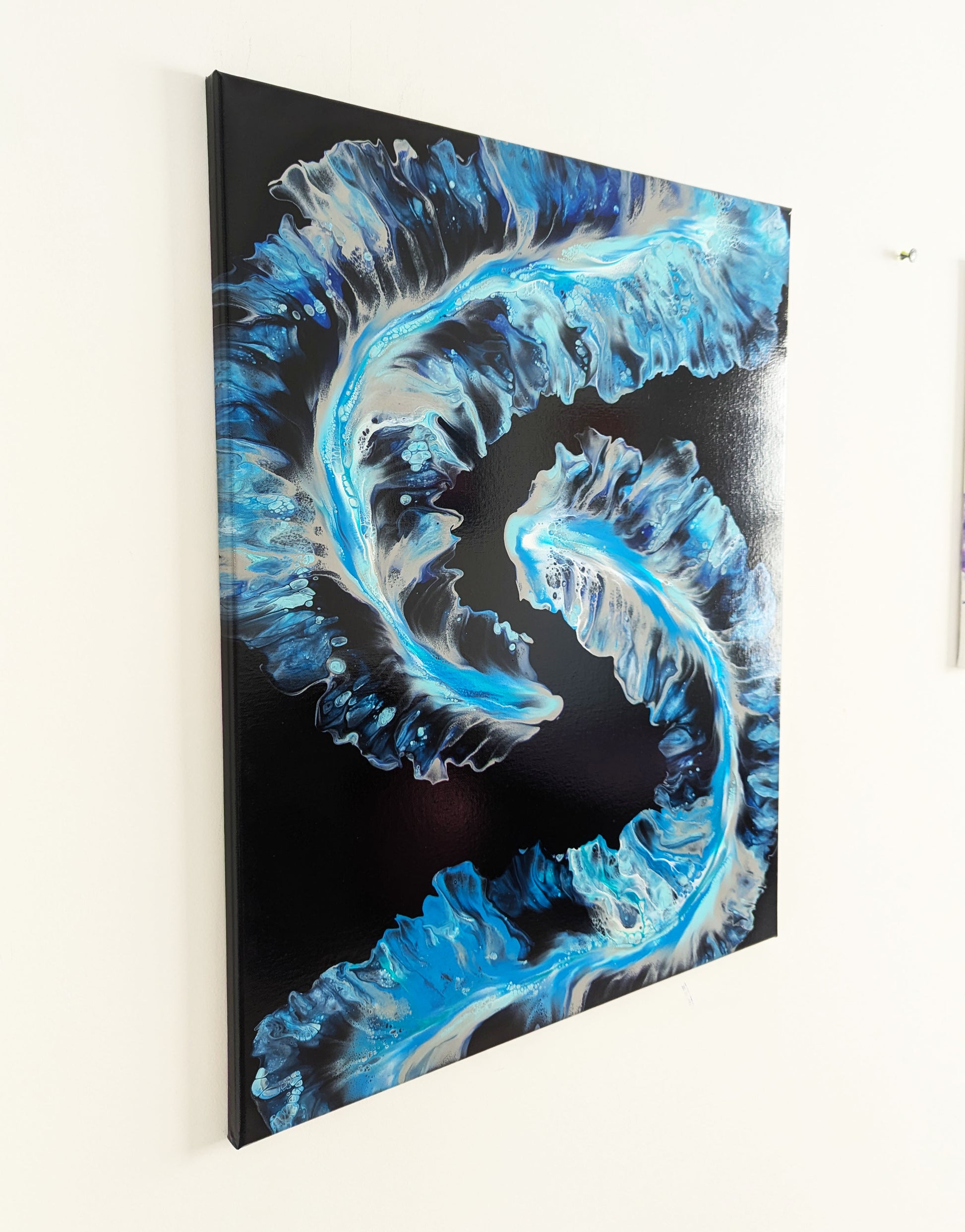 original acrylic fluid artwork named Tidal 24x36in