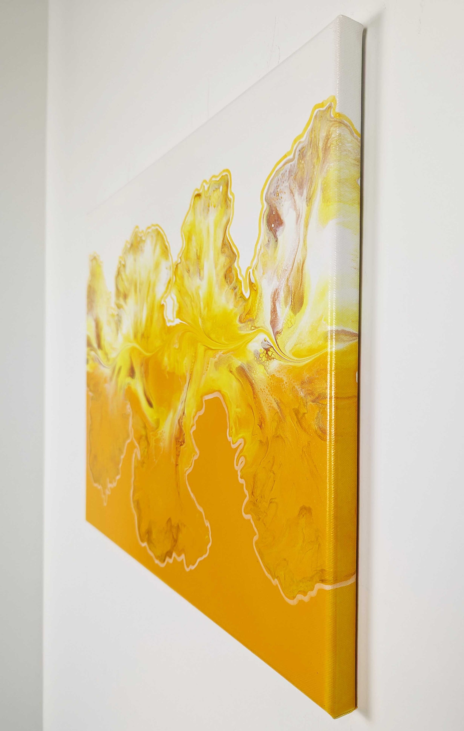 original acrylic fluid artwork named Walk The Line 16x20in