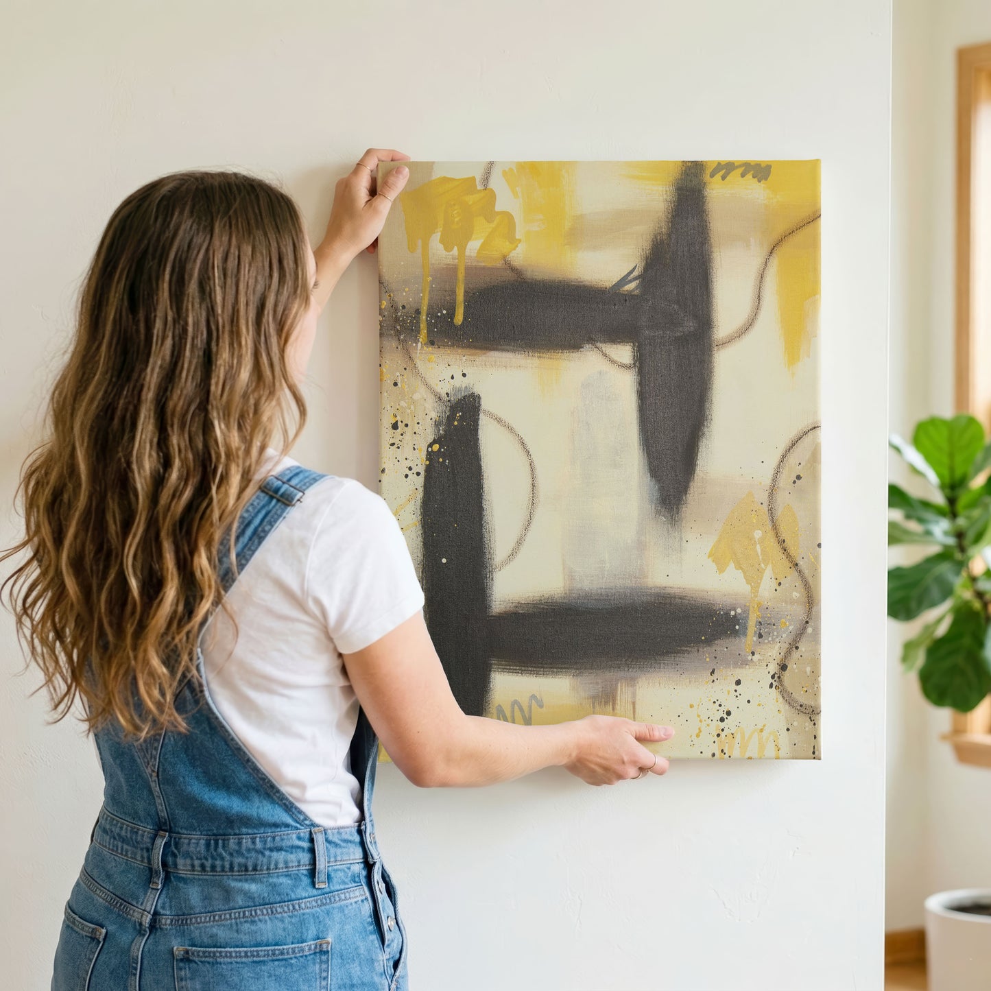 Golden Kindling | Ochre Abstract Original Painting