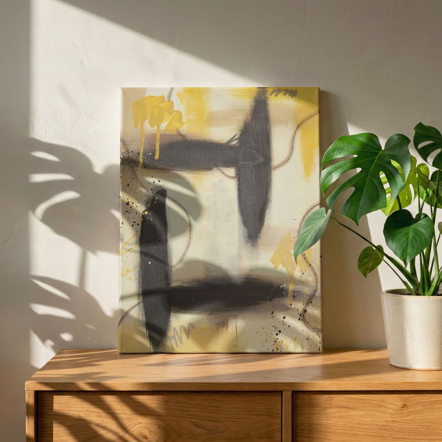 Golden Kindling | Ochre Abstract Original Painting