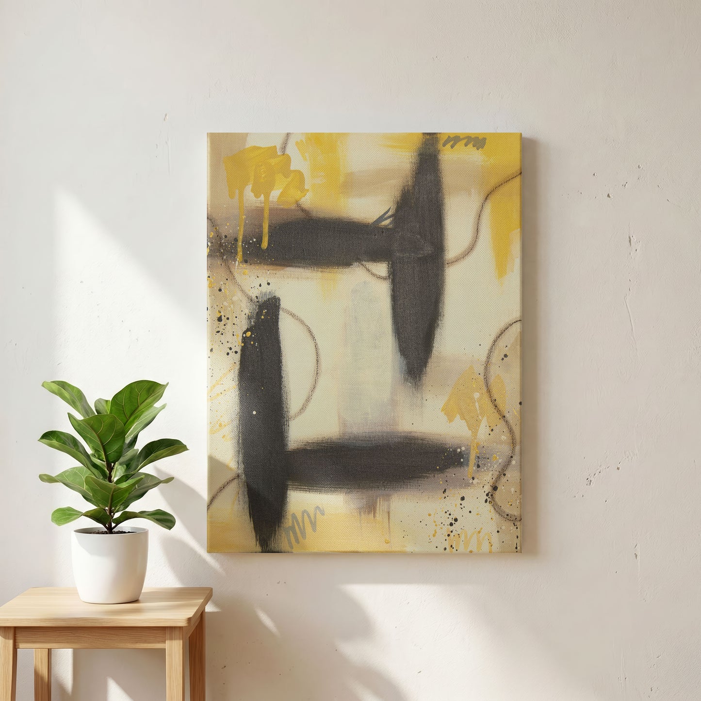 Golden Kindling | Ochre Abstract Original Painting