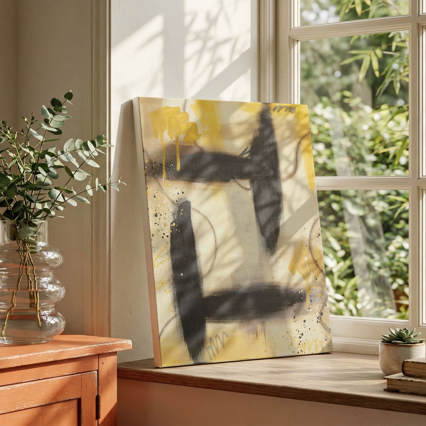 Golden Kindling | Ochre Abstract Original Painting