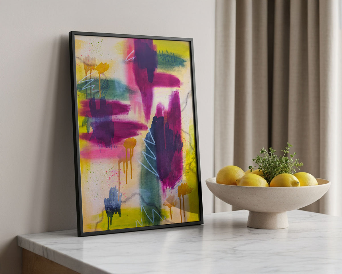 In the Middle of Becoming | Pink Abstract Original Painting