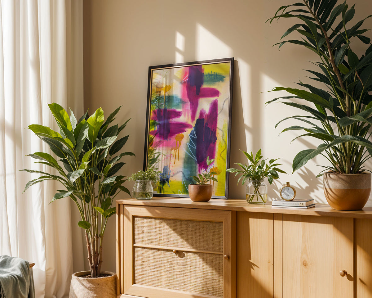 In the Middle of Becoming | Pink Abstract Original Painting