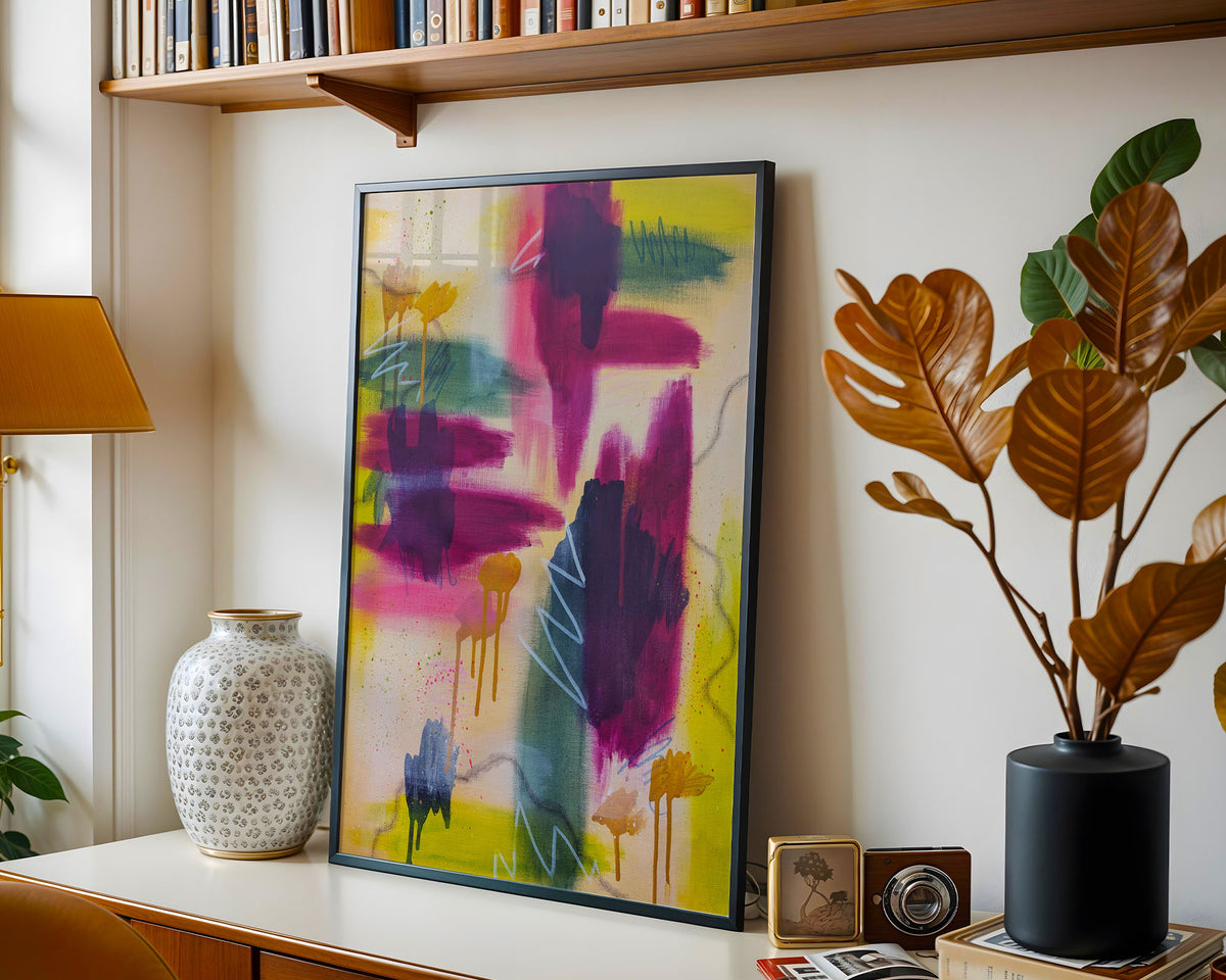 In the Middle of Becoming | Pink Abstract Original Painting