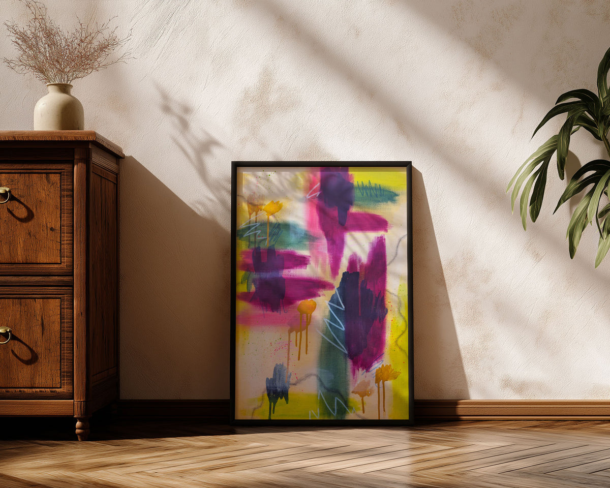 In the Middle of Becoming | Pink Abstract Original Painting