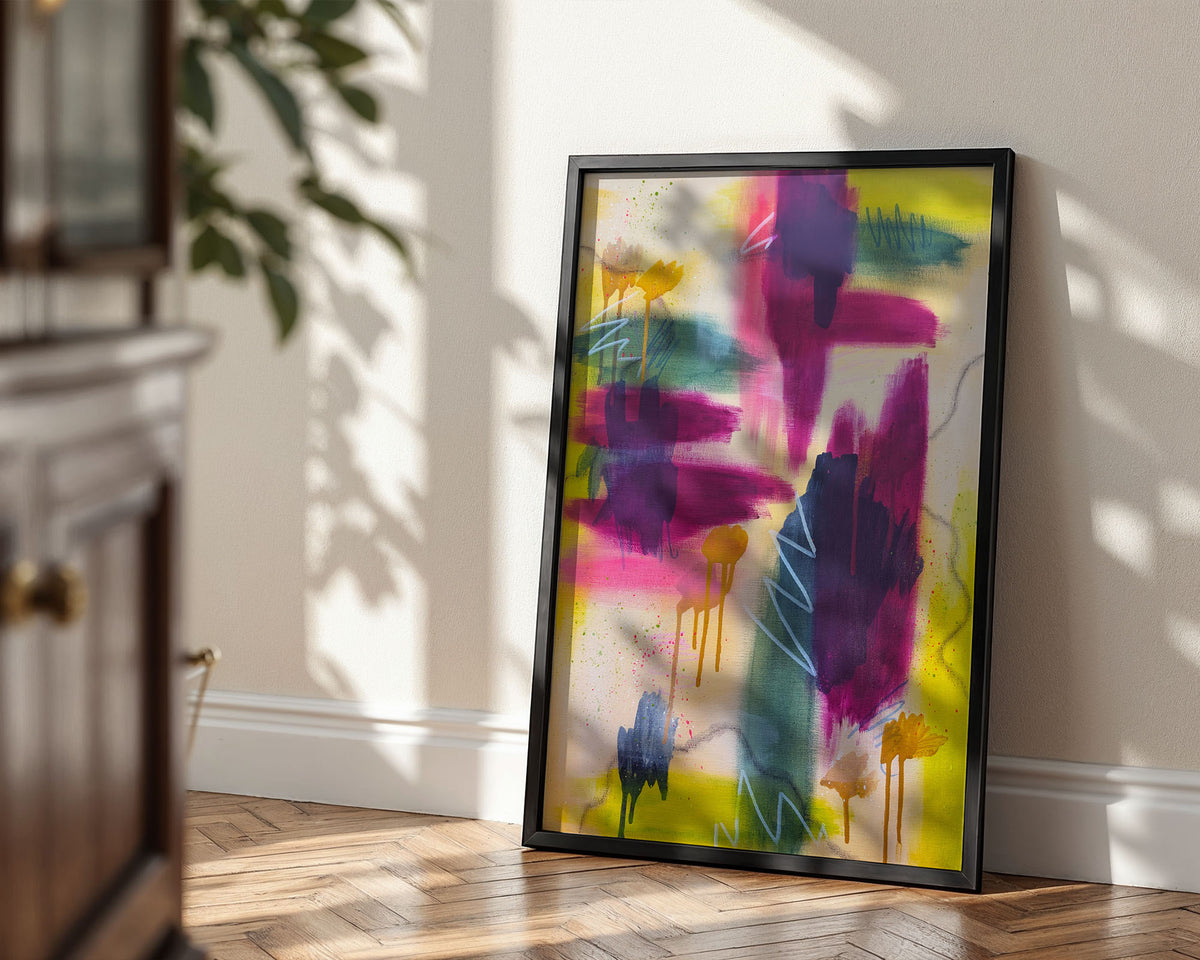 In the Middle of Becoming | Pink Abstract Original Painting