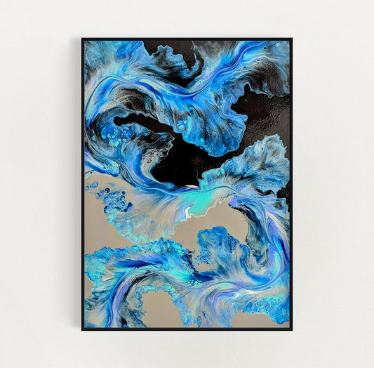 It Comes In Waves - Original Fluid Art Painting