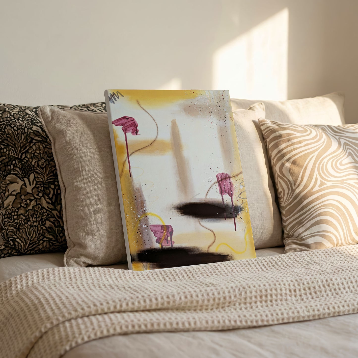 Marigold | Yellow Abstract Original Painting