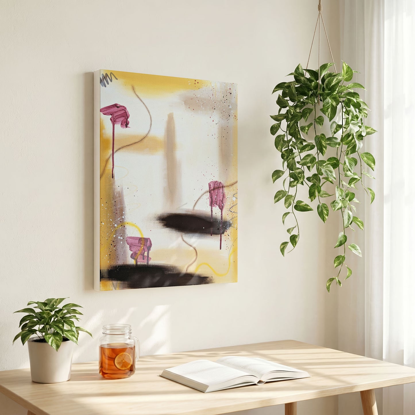 Marigold | Yellow Abstract Original Painting