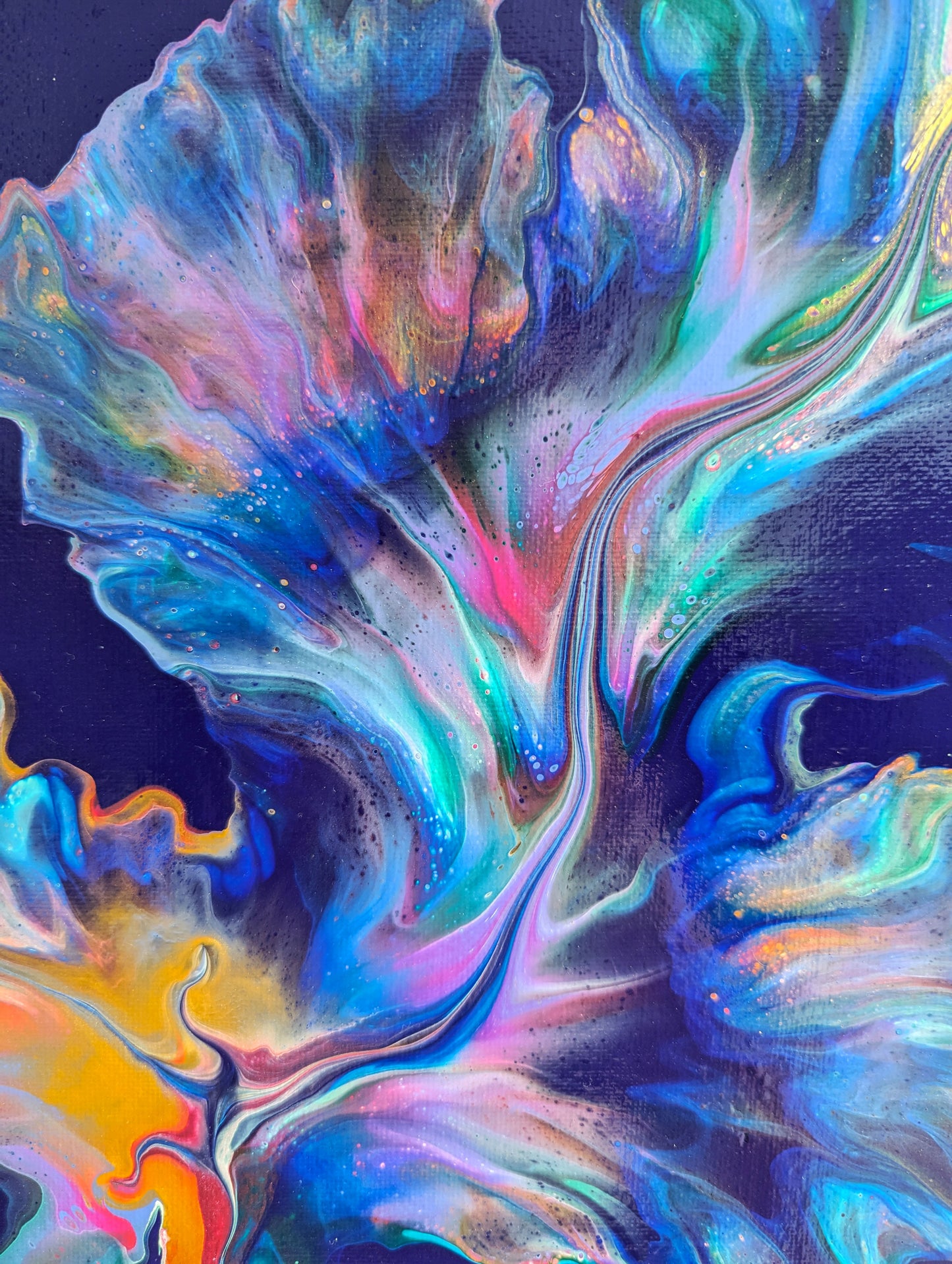 "Nebula Bloom" - Original Fluid Art Painting