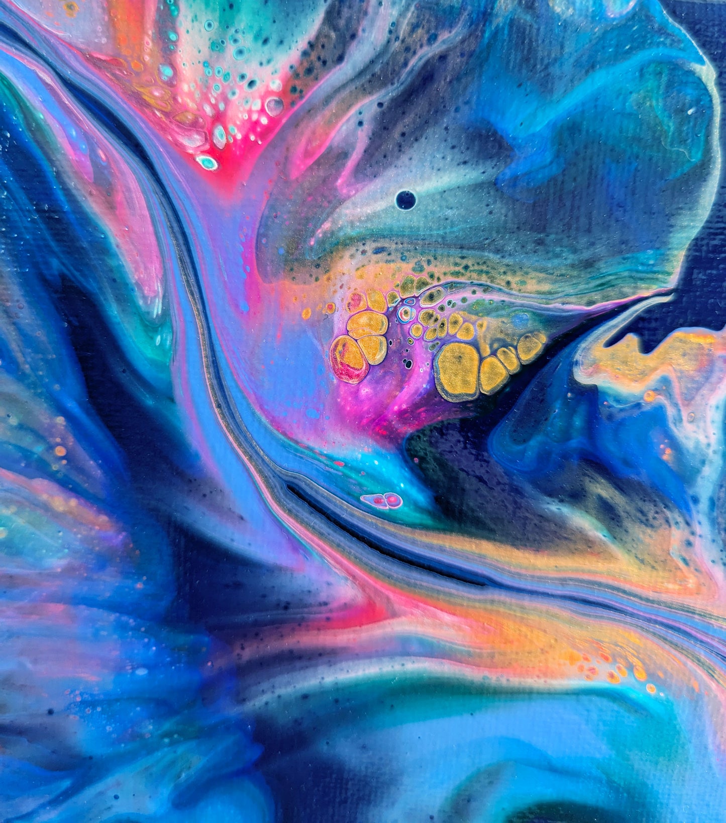 "Nebula Bloom" - Original Fluid Art Painting